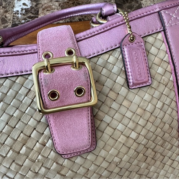 *LAST DAY* Coach Straw Boxy Bag Purse Valentine's Day gift - Picture 9 of 15